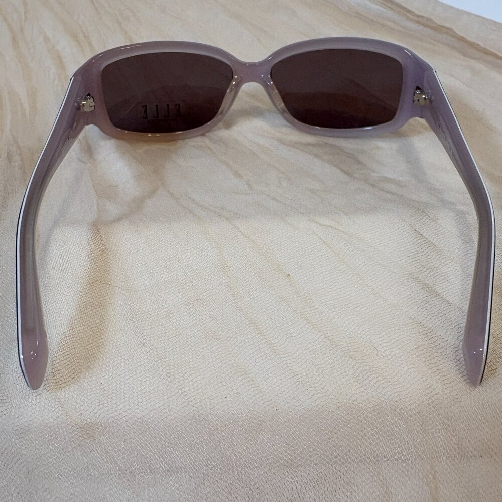 NEW ELLE EL 18874‎ COLOR-BK BLACK WHITE AUTHENTIC FRAMED SUNGLASSES 57-16 - Picture 5 of 9